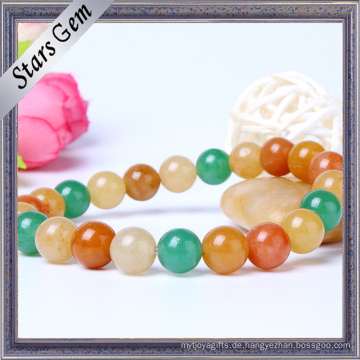 Bunte natürliche Stein Perlen Armband Modeschmuck